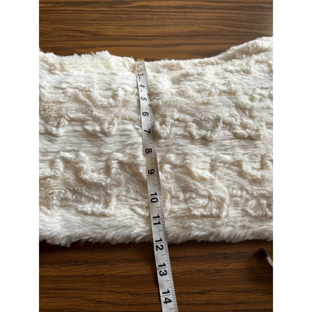 Peace & Pearls woman’s cream infinity scarf